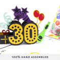 Load image into Gallery viewer, 30th birthday card - 100% hand assembled
