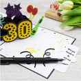 Load image into Gallery viewer, 30th Birthday Pop Up Card pull out notecard insert to write message on
