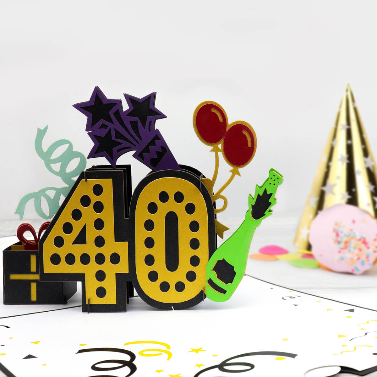 lifestyle image of 40th birthday card