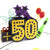 Close up image of 50th birthday pop up card