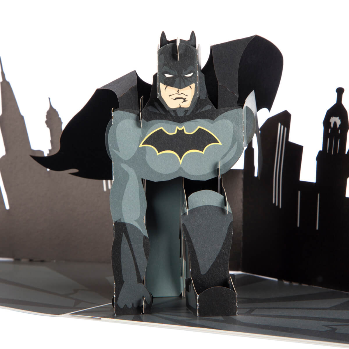Close up image of Batman Pop Up Card on white background
