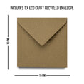 Load image into Gallery viewer, Cats Birthday Card envelope - kraft envelope 15cm x 15cm
