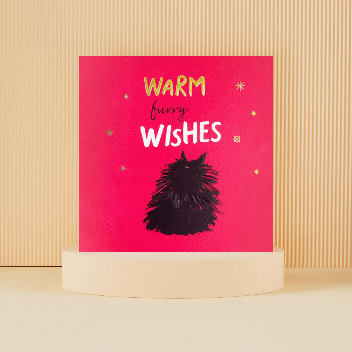 Warm Furry Wishes Cat Card