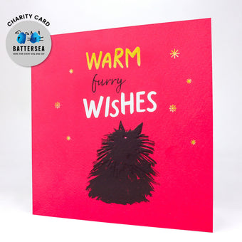 Warm Furry Wishes Cat Card