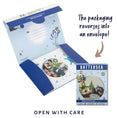 Load image into Gallery viewer, image of Battersea and Cardology charity christmas card reversible eco packaging which reverses to become a gifting envelope
