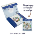 Load image into Gallery viewer, image showing Battersea Dogs Christmas 3D Card eco sustainable packaging which reverses to become gifting envelope, eliminating waste
