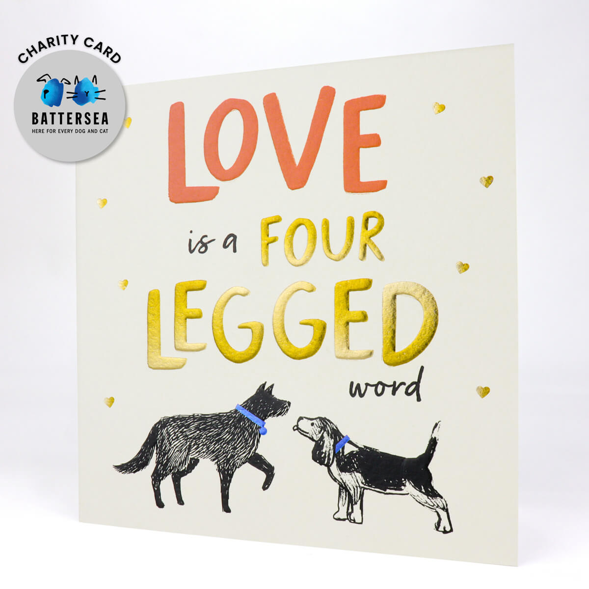 Love Is Four Legged Word Card