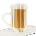 Load image into Gallery viewer, Close up image of 3D beer stein pop up card
