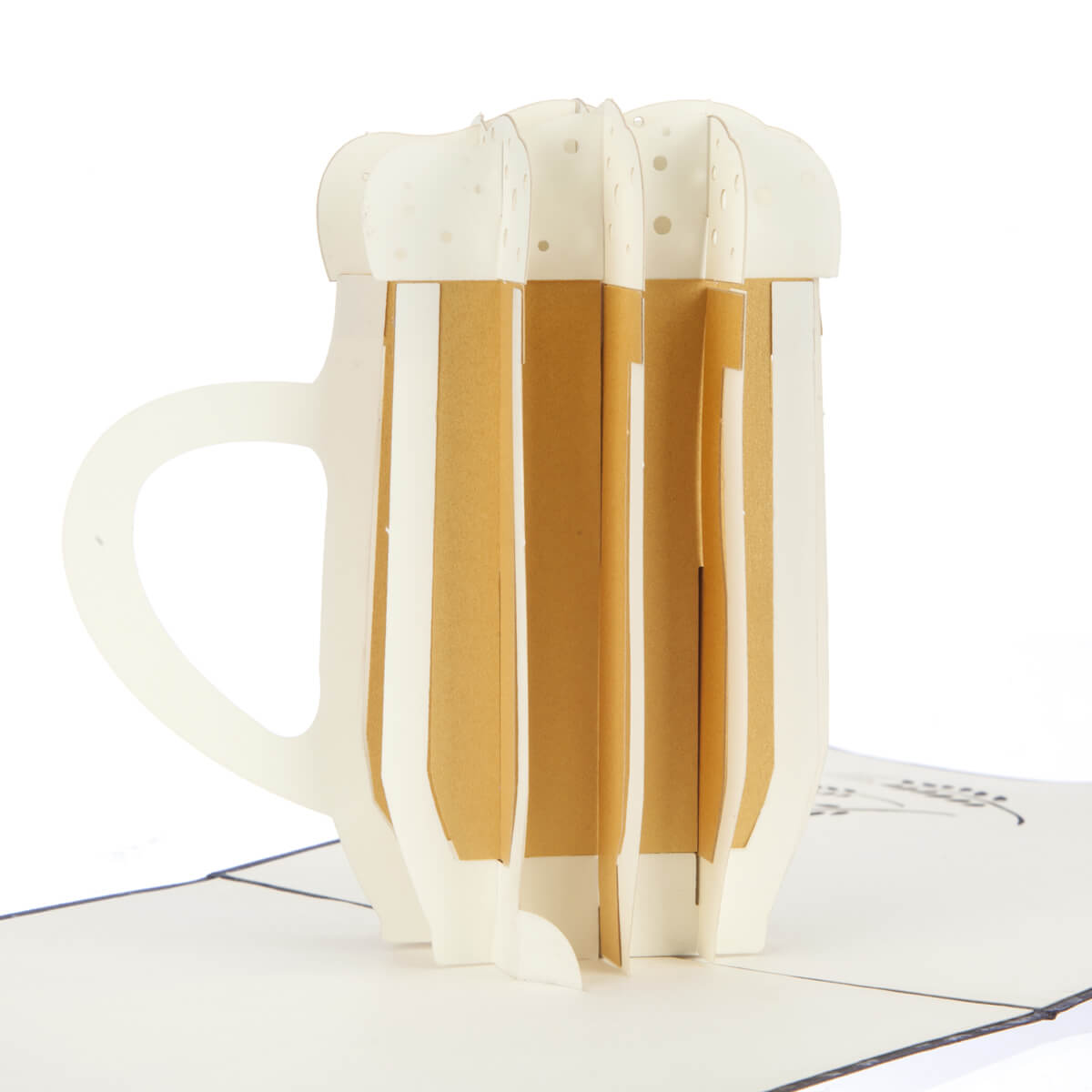 Close up image of 3D beer stein pop up card