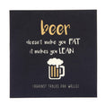 Load image into Gallery viewer, beer stein pop up card cover which reads "Beer doesn't make you fat, it makes you lean (against tables and walls)"
