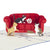 Close up image of "Cats On A Sofa" pop up card featuring a 3D red sofa with 3 kittens playing on it.