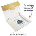 Load image into Gallery viewer, image showing Christmas Pop Up Card eco sustainable packaging which reverses to become gifting envelope
