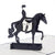 close up image of Dressage Pop Up Card featuring a 3D black horse and rider