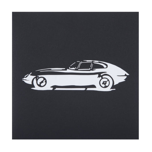 Jaguar E-Type Pop Up Card Black Cover