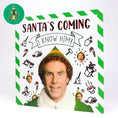 Load image into Gallery viewer, Buddy The Elf Funny Christmas Card Featuring Will Ferell.  Card pictured on a white background
