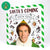 Buddy The Elf Funny Christmas Card Featuring Will Ferell.  Card pictured on a white background