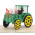 close up image of Farm Yard Animals Pop Up Card featuring a 3D John Deere tractor filled with farm animals