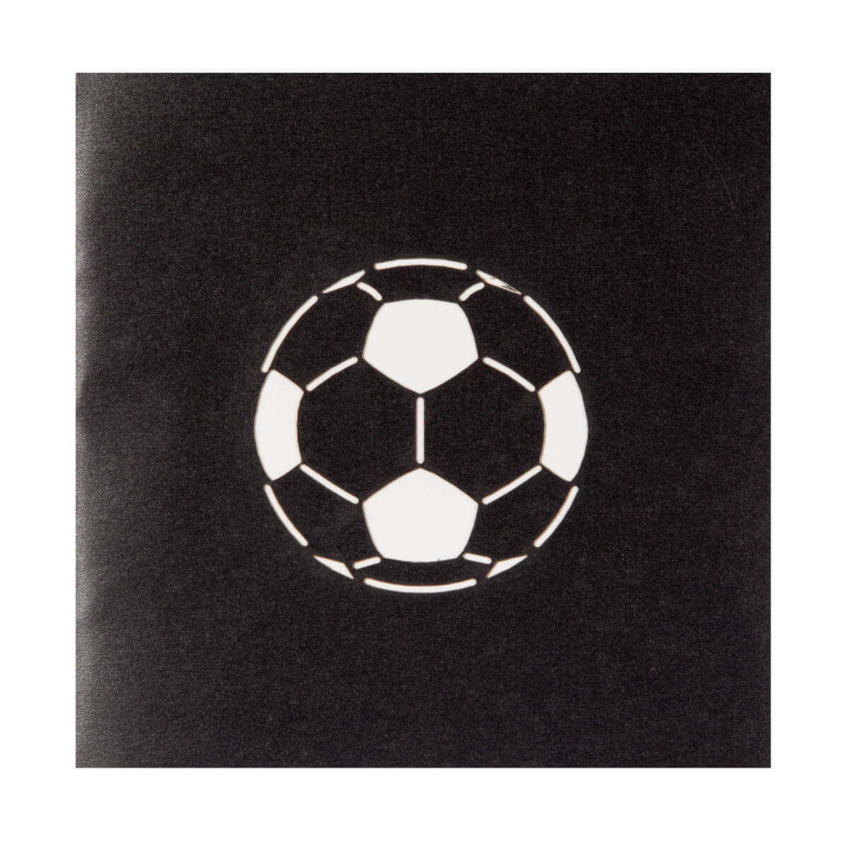 close up image of football pop up birthday card cover