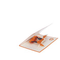 Load image into Gallery viewer, fox pop up card featuring an orange and white 3D fox, slightly open at 45 degrees
