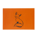 Load image into Gallery viewer, Fox Pop Up Card cover with black image of a fox on the orange cover
