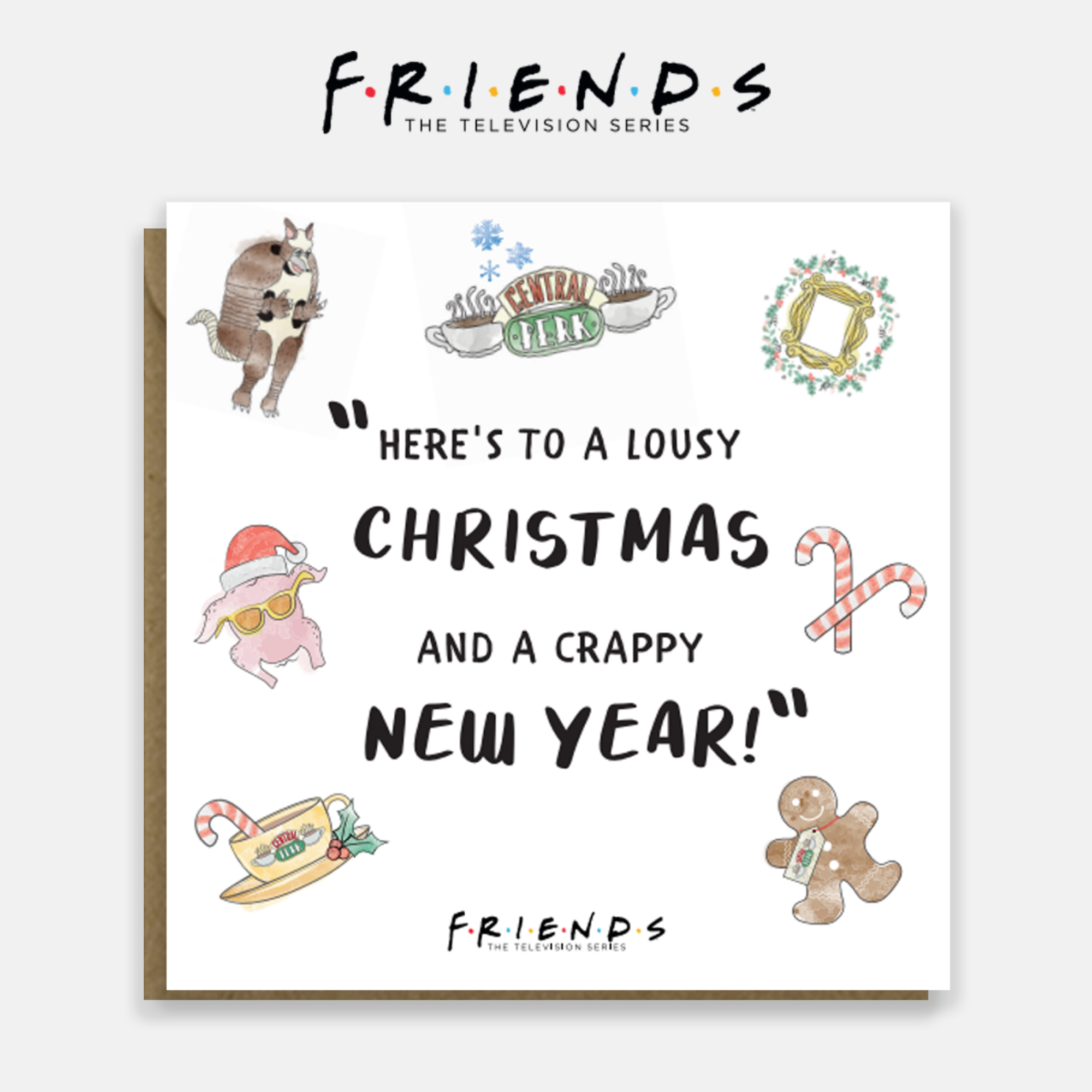 Friends Christmas Cards - Pack of 4