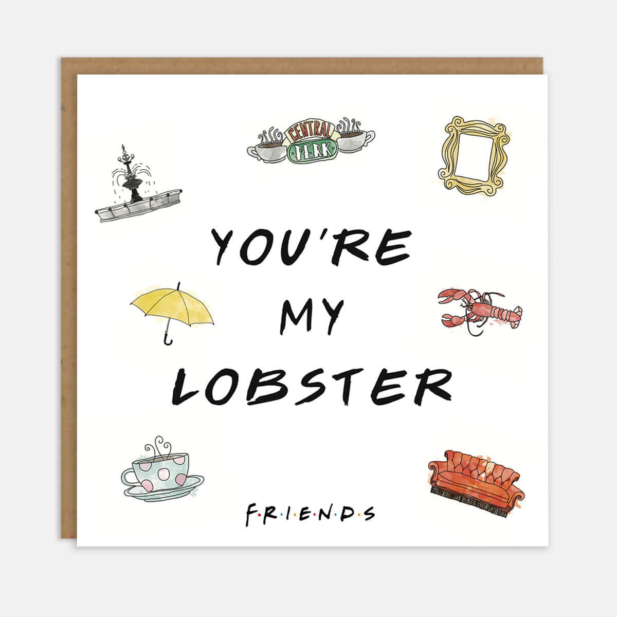 Friends TV Show Anniversary Valentines Day Card - Ross and Rachel "You're My Lobster" Card