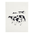 Load image into Gallery viewer, Friesian Cows Pop Up Card cover image featuring a black and white image of some cows
