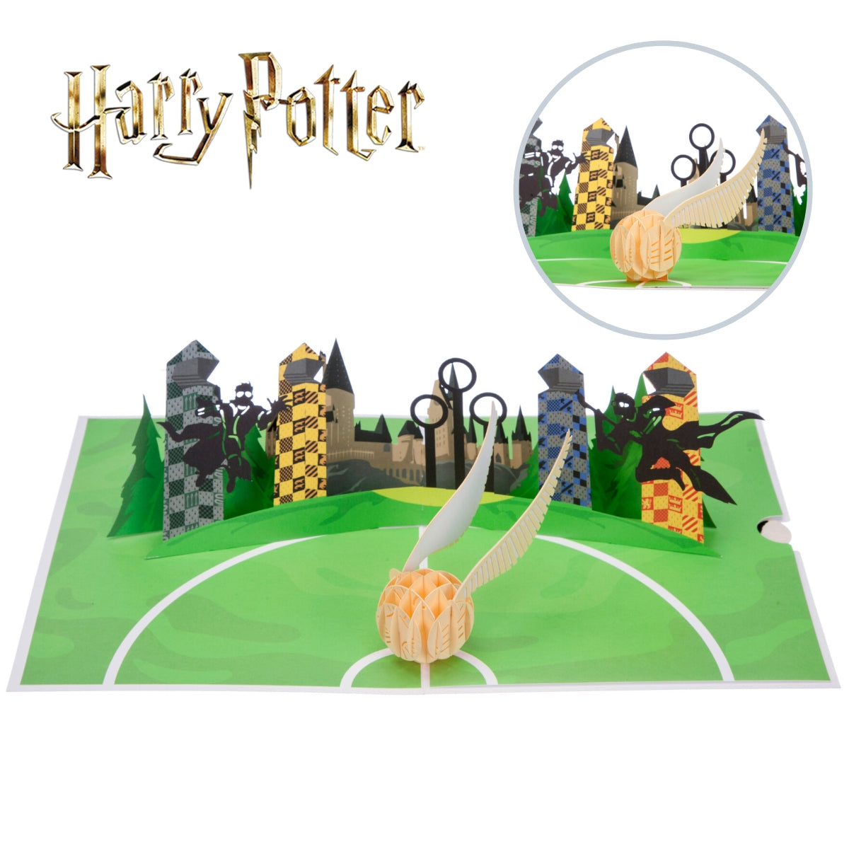 Harry Potter Birthday Card - Golden Snitch Pop Up Card Close Up Image