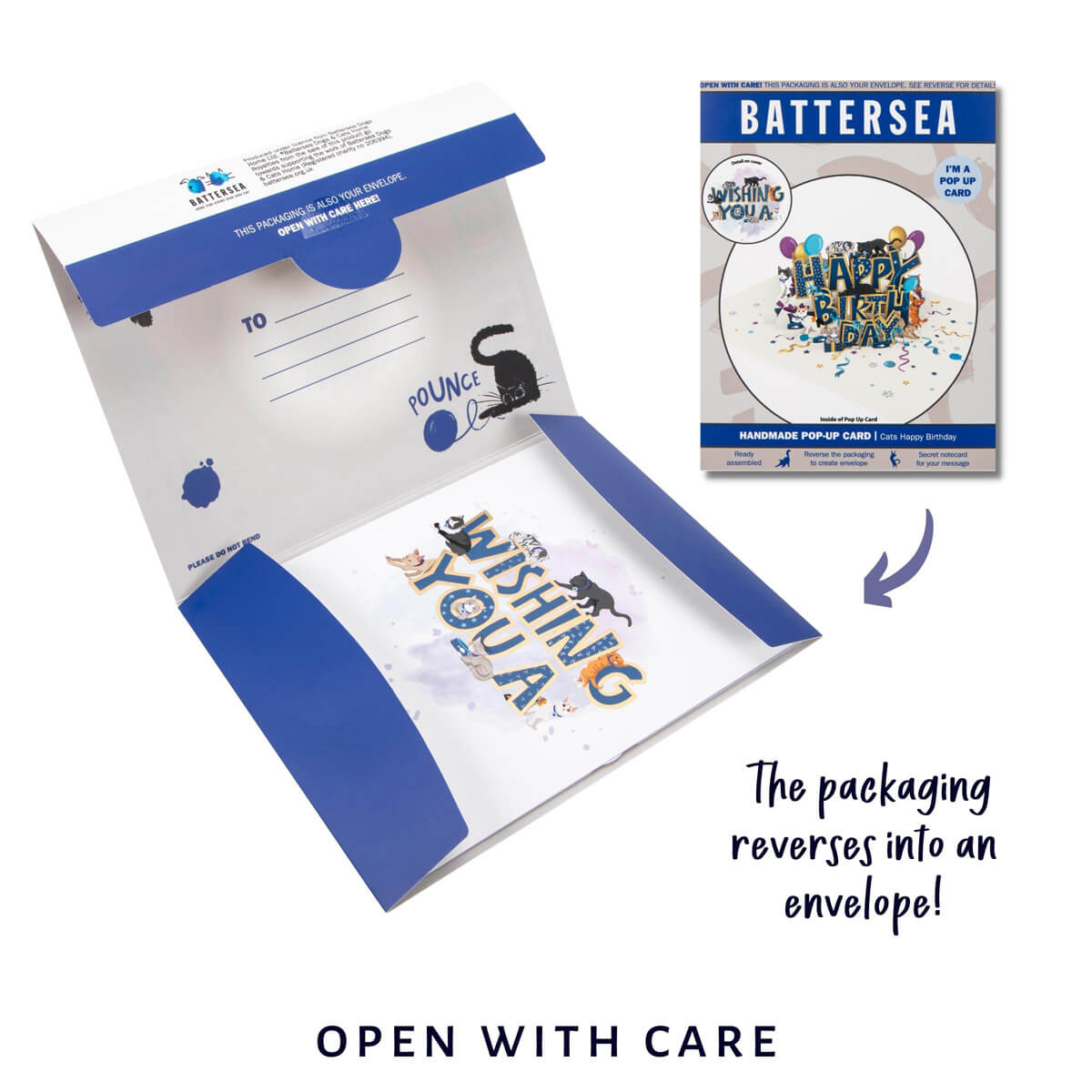 Battersea Happy Birthday Cats Card