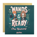 Harry Potter Birthday Card - Wands At The Ready