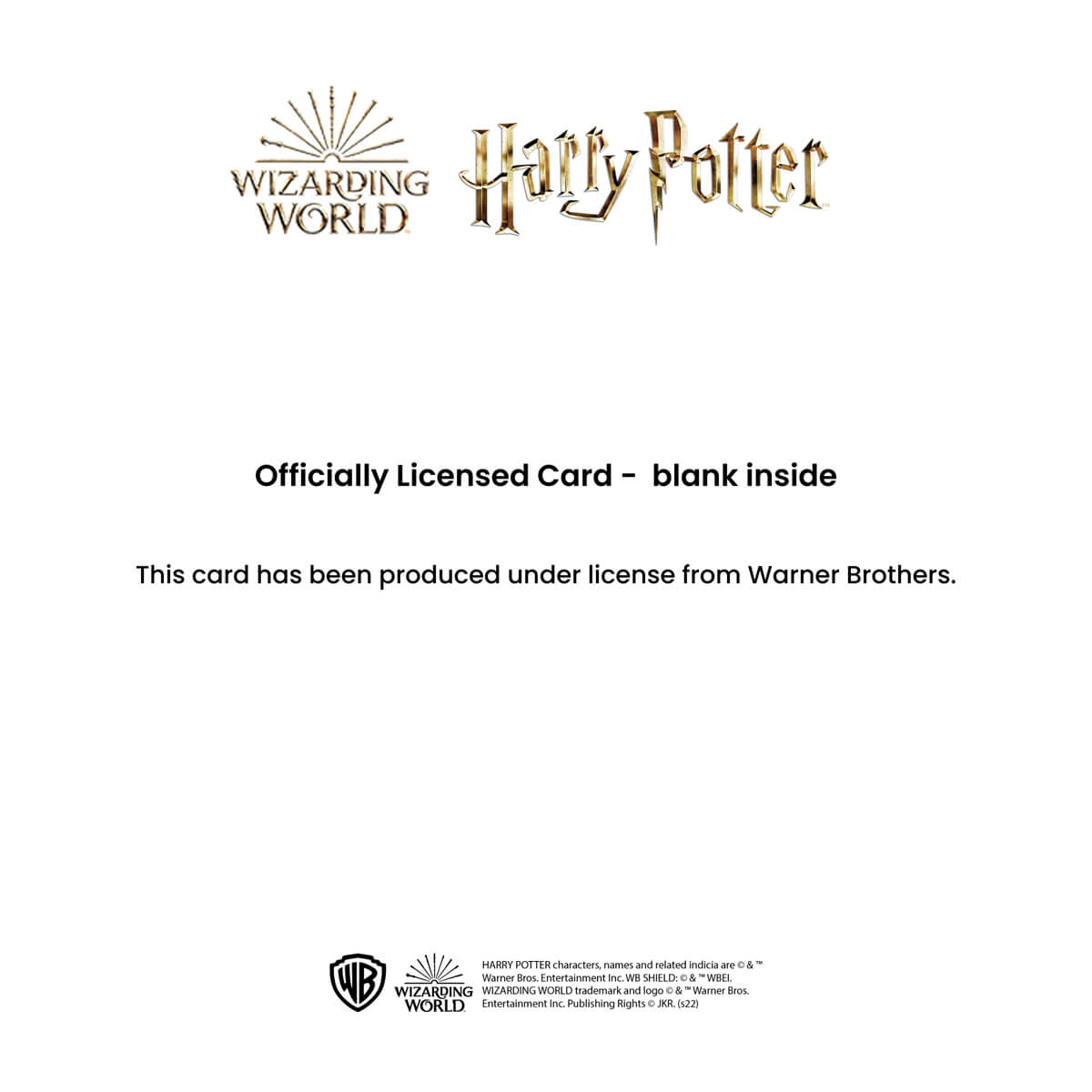 Harry Potter Christmas Card - Officially Licensed from Warner Brothers and produced by Cardology