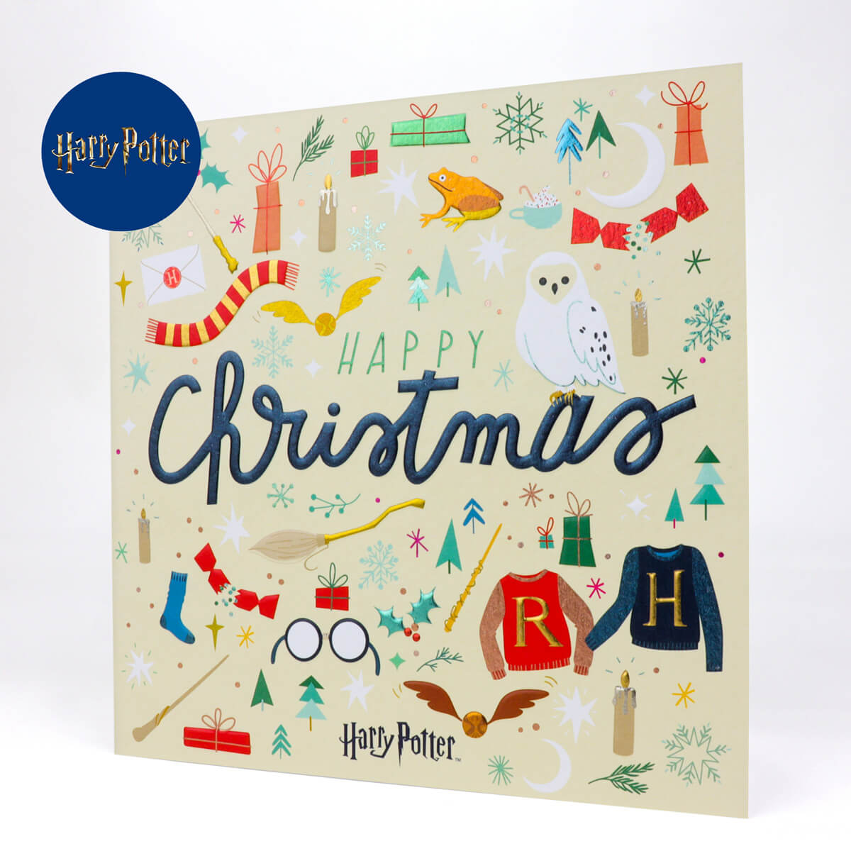 Harry Potter Christmas Card - Blank - 15cm x 15cm