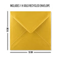 Load image into Gallery viewer, Harry Potter Chirstmas Card gold envelope - 15cm x 15cm
