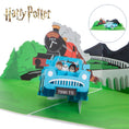 Load image into Gallery viewer, Close up image of Harry Potter 'Flying Ford Anglia' Pop Up Card

