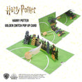 Load image into Gallery viewer, Image of Harry Potter 3D Card open at 180 degrees
