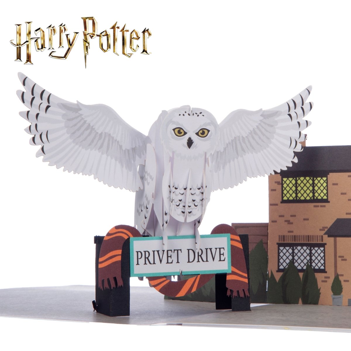 Close up image of Harry Potter Hedwig 3D Card Official Merchandise