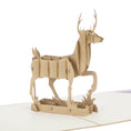 Load image into Gallery viewer, close up image of Highland Stag pop up card
