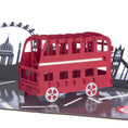 Load image into Gallery viewer, London Bus with London skyline 3D Pop Up Card
