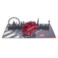 Load image into Gallery viewer, London Bus 3D souvenir card fully open at 180 degrees
