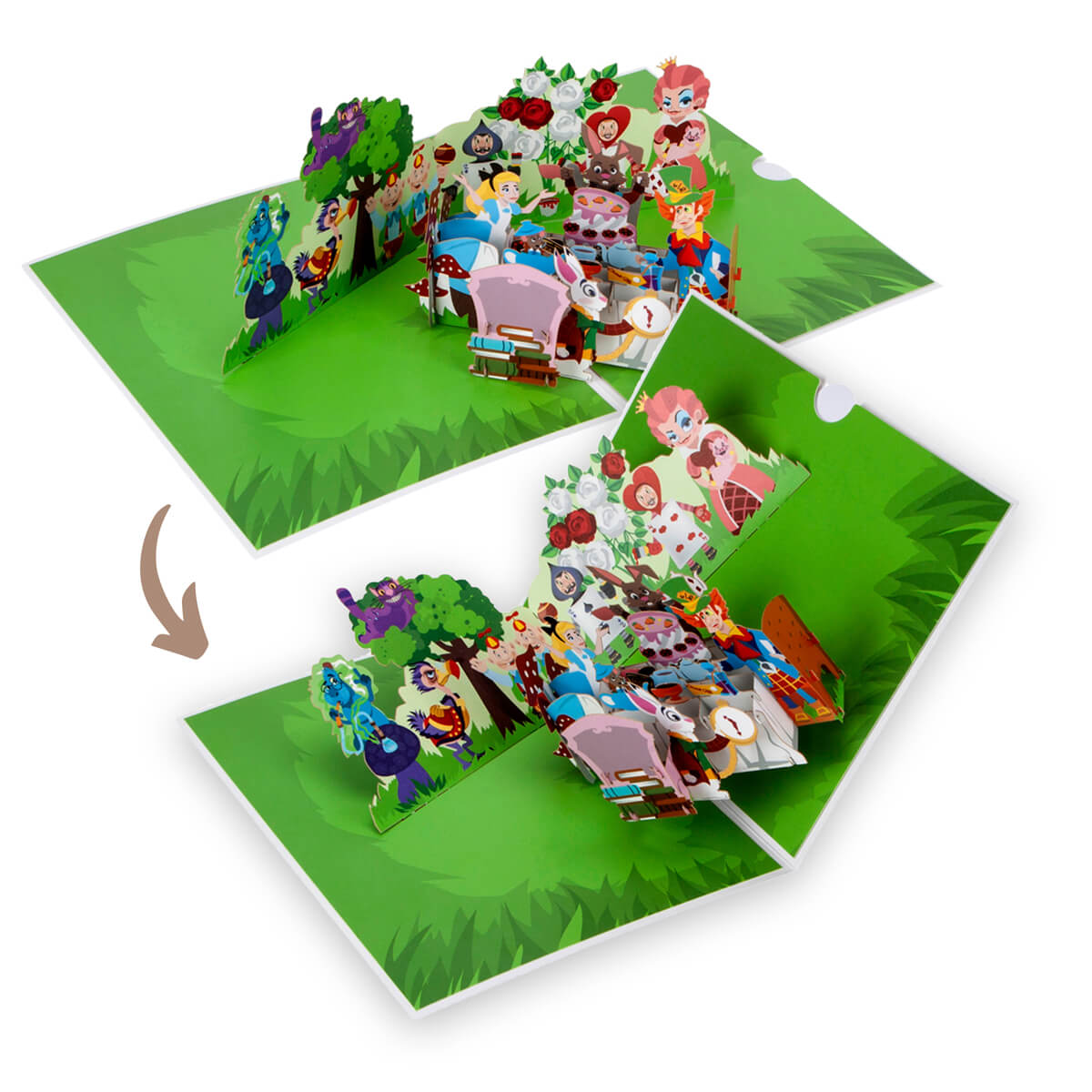 Alice In Wonderland 3D Pop Up card, alice in wonderland Gifts