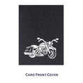 Load image into Gallery viewer, Harley Davidson Motorbike Pop Up Card - Black Cover With Laser Cut Image Of Motorbike On Cover
