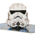 Load image into Gallery viewer, Original Stormtrooper Helmet Pop Up Card For Father's Day, close up image
