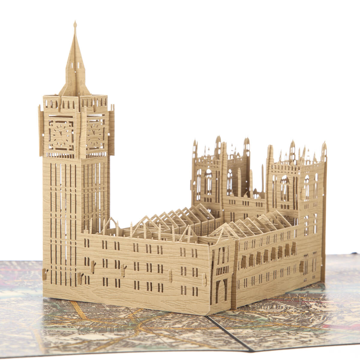 Palace Of Westminster Pop Up Card Close Up Image On White Surface