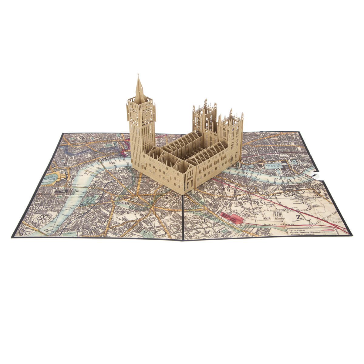 Palace Of Westminster Pop Up Card Fully Open View From Above