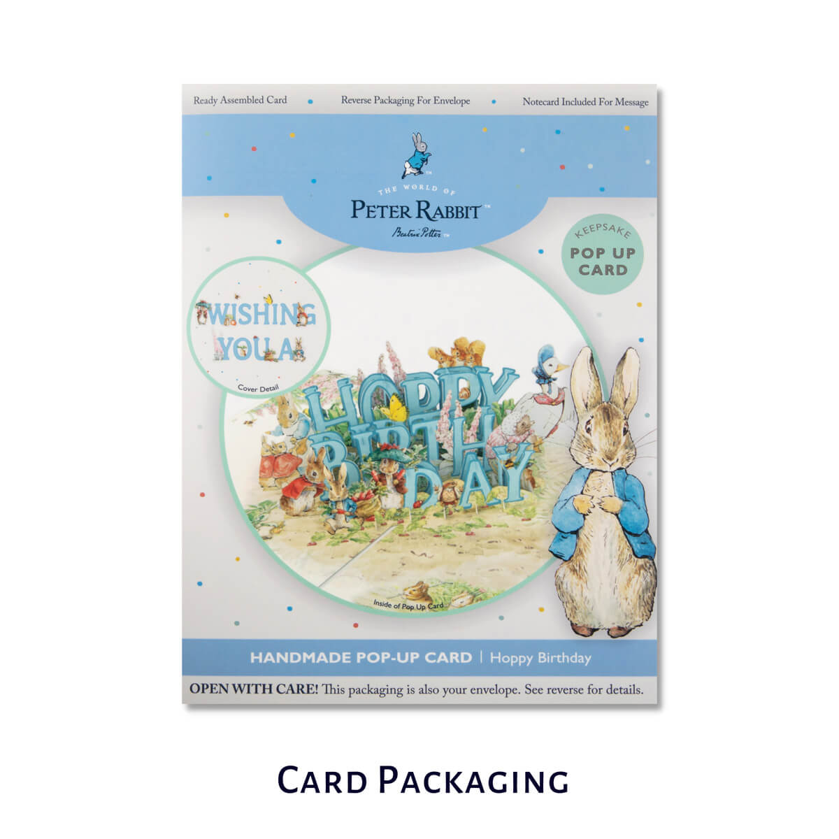 officially licensed Peter Rabbit Birthday Pop Up Card packaging