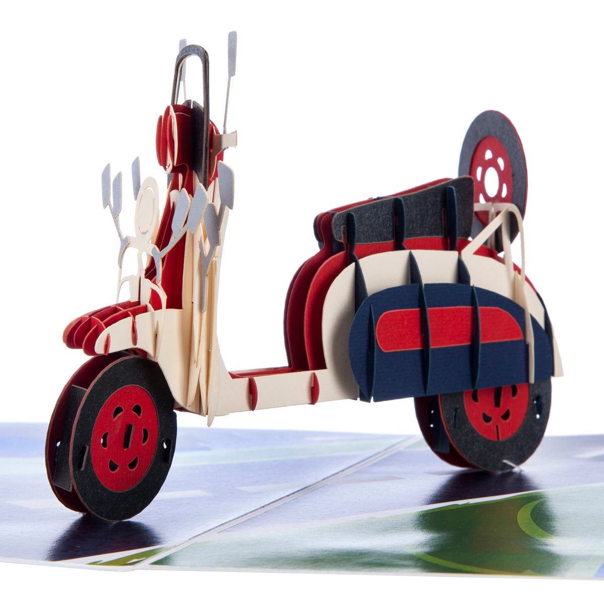 Retro Scooter Pop Up Card