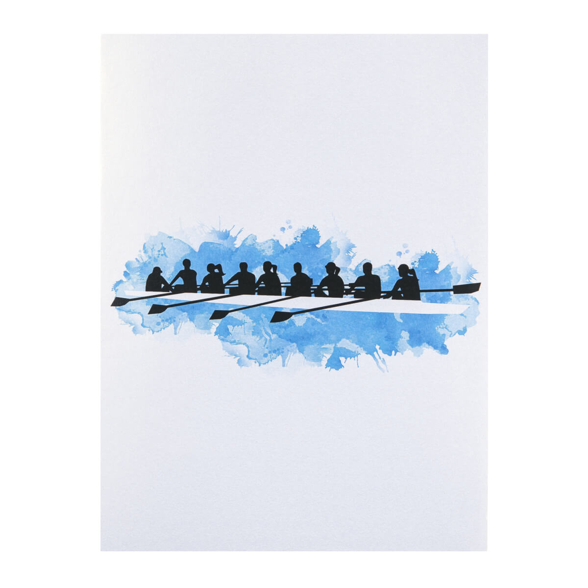 Rowing Pop Up Card - 8 Rowers Men and Women - Card Cover Image