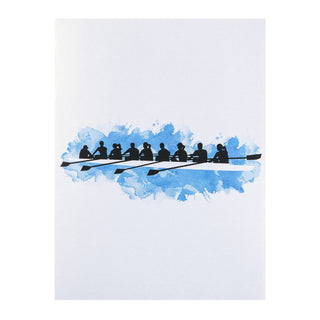 Rowing Pop Up Card - 8 Rowers Men and Women - Card Cover Image