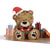 Santa Bear Christmas Pop Up Card. Close Up Image On White Surface