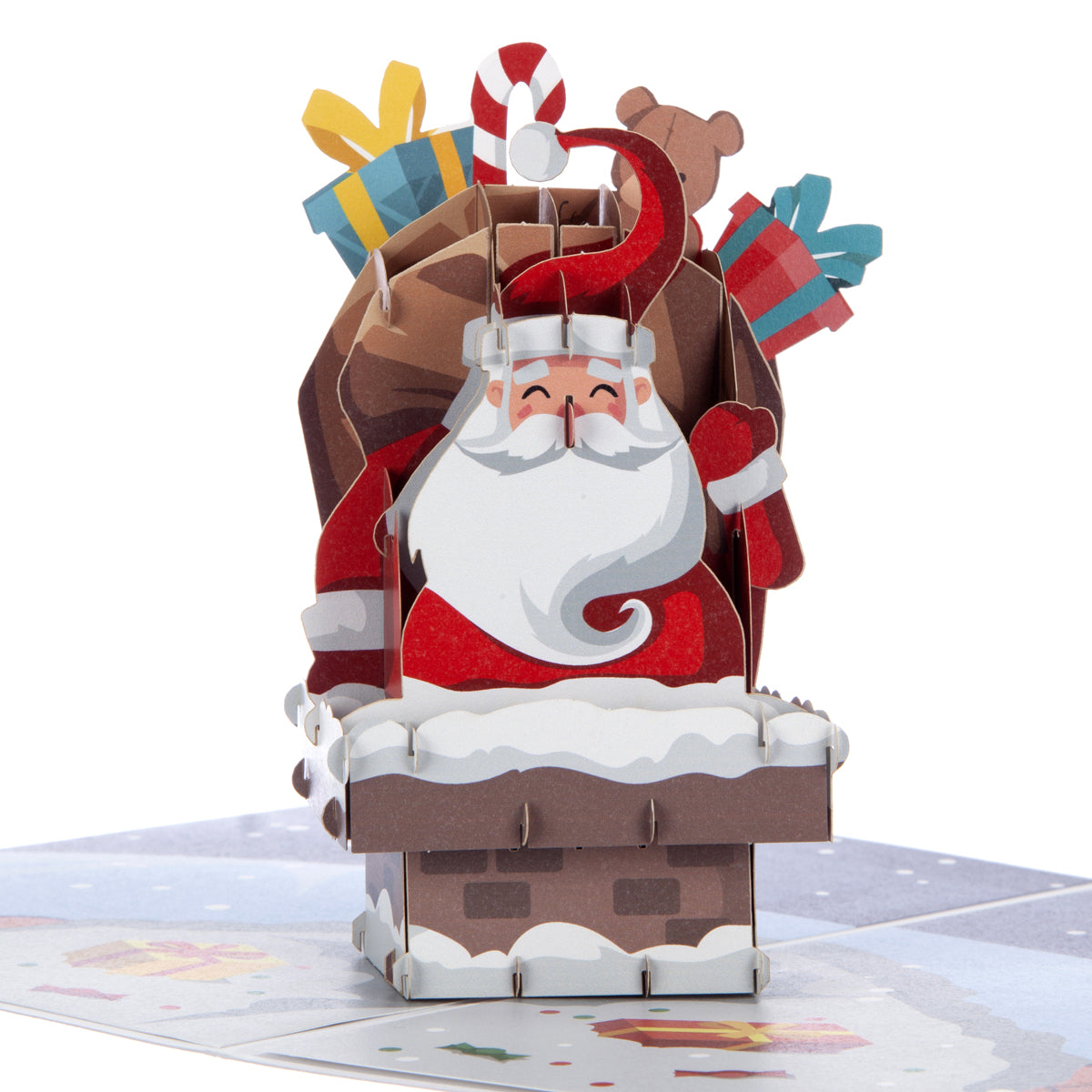 Santa Pop Up Christmas Card Close Up Image